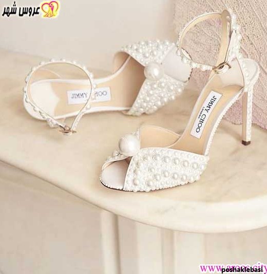 مدل کفش عروس مرواریدی