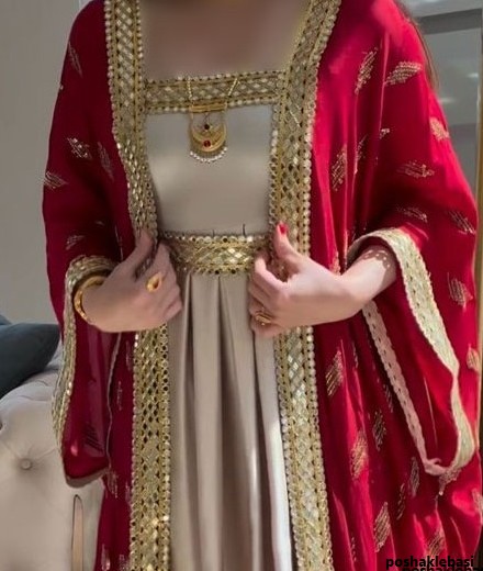 مدل لباس عربی بلند با حجاب مشکی
