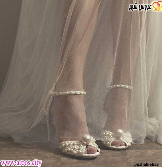 مدل کفش عروس مرواریدی
