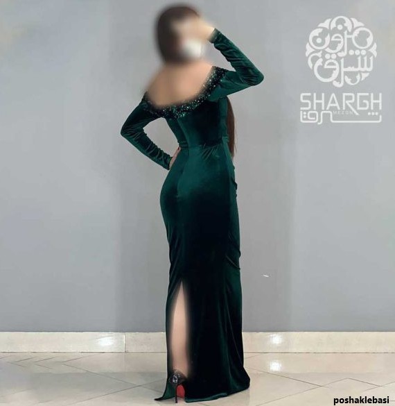 مدل لباس مجلسی دخترانه یقه دلبری