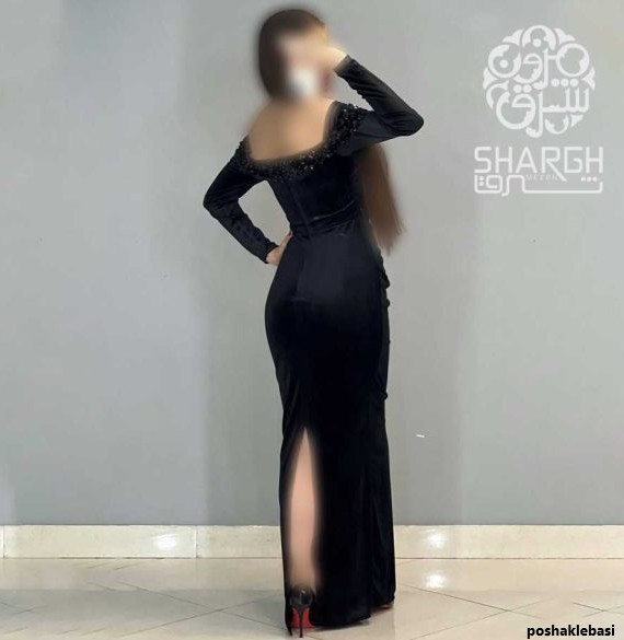 مدل لباس مجلسی دخترانه یقه دلبری