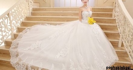مدل لباس عروس سفید زیبا