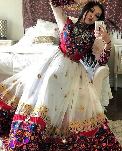 مدل لباس افغانی کوتاه دخترانه