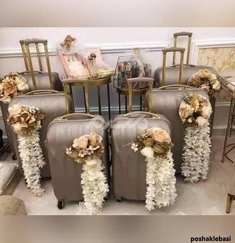 مدل تزیین چمدان عروس و داماد