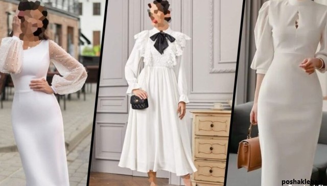 مدل لباس راه راه سفید مشکی