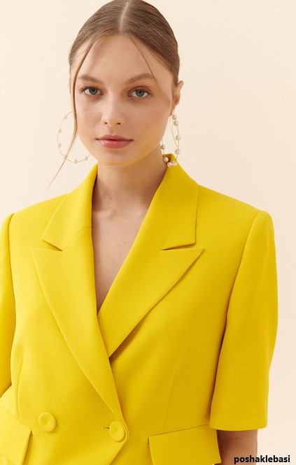 مدل کت زنانه زرد