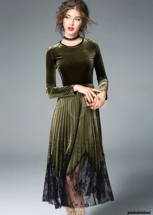 مدل لباس مخمل رومی