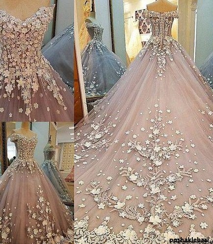 مدل لباس عروس رنگی برای حنابندون