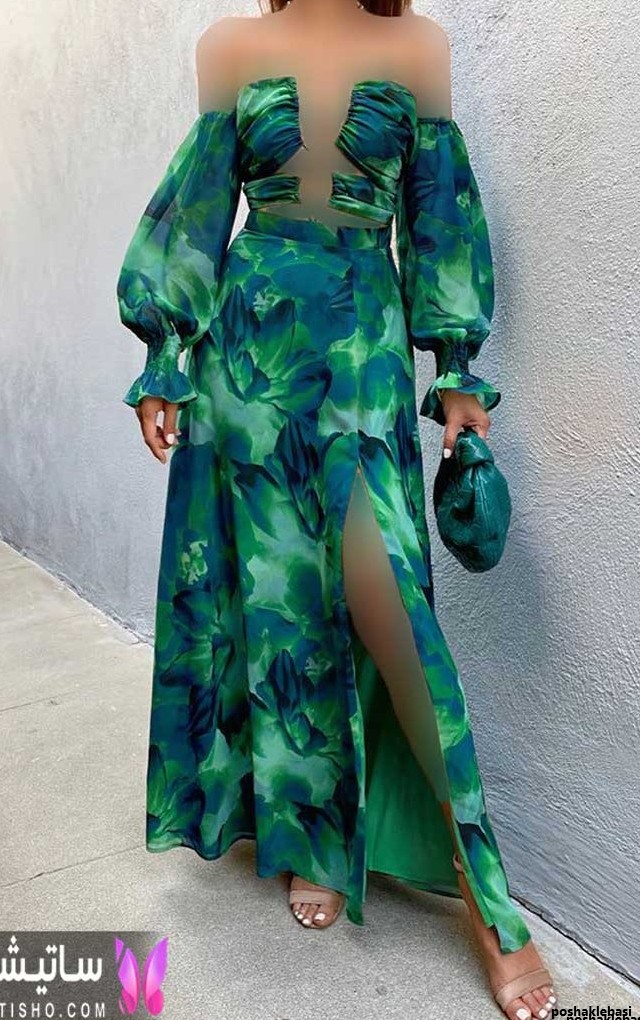 مدل لباس مجلسی با تور حاشیه دار