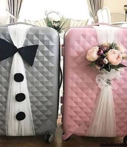 مدل تزیین چمدان عروس و داماد