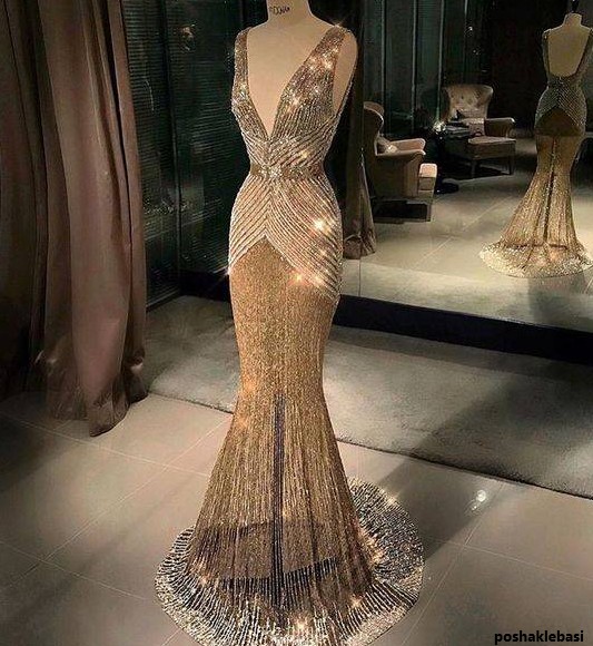 مدل لباس با پارچه لمه و شنی