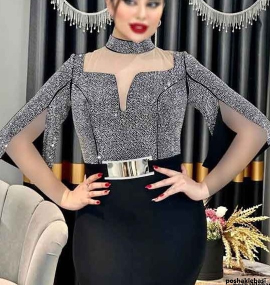 مدل پیراهن مجلسی کوتاه دخترانه در اینستاگرام