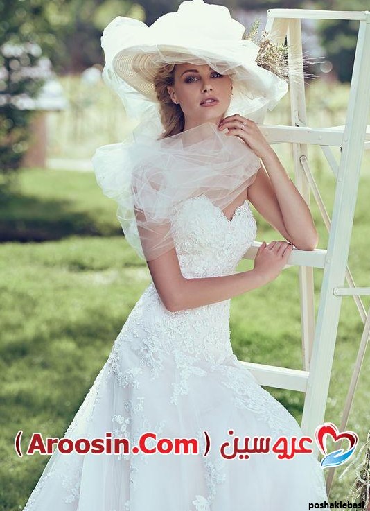مدل لباس عروس با کلاه