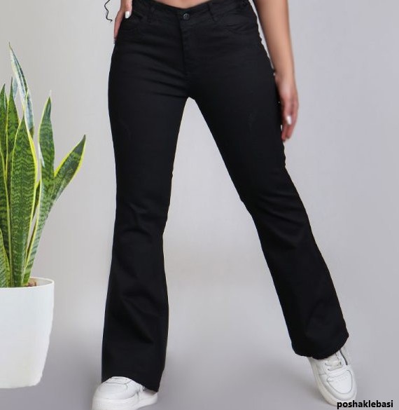 مدل شلوار جین دمپا گشاد زنانه