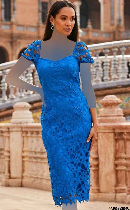 مدل لباس مجلسی با تور حاشیه دار