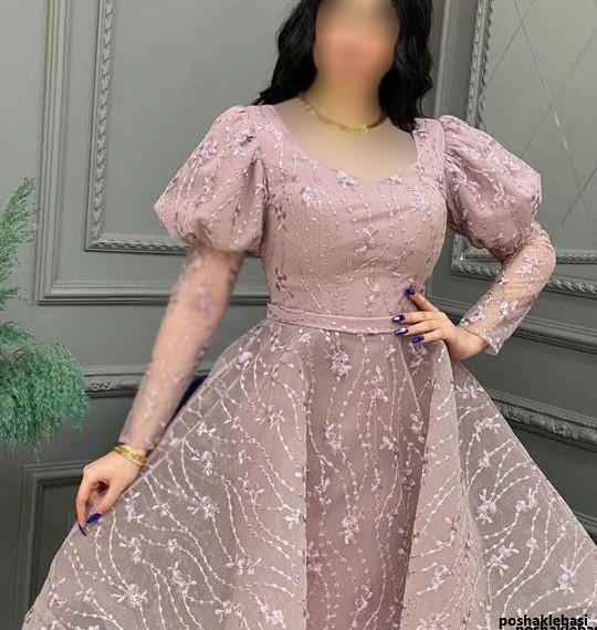 مدل لباس بلند عروسکی مجلسی