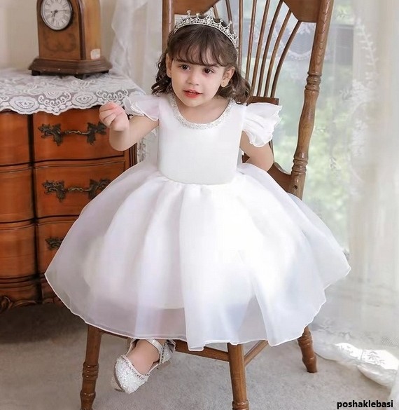 مدل لباس دختر بچه سفید
