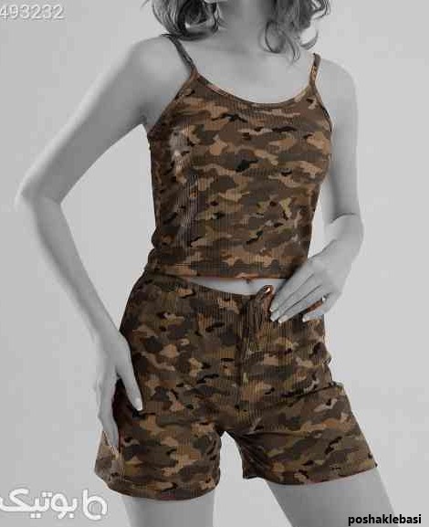 مدل تاپ شلوارک ارتشی دخترانه