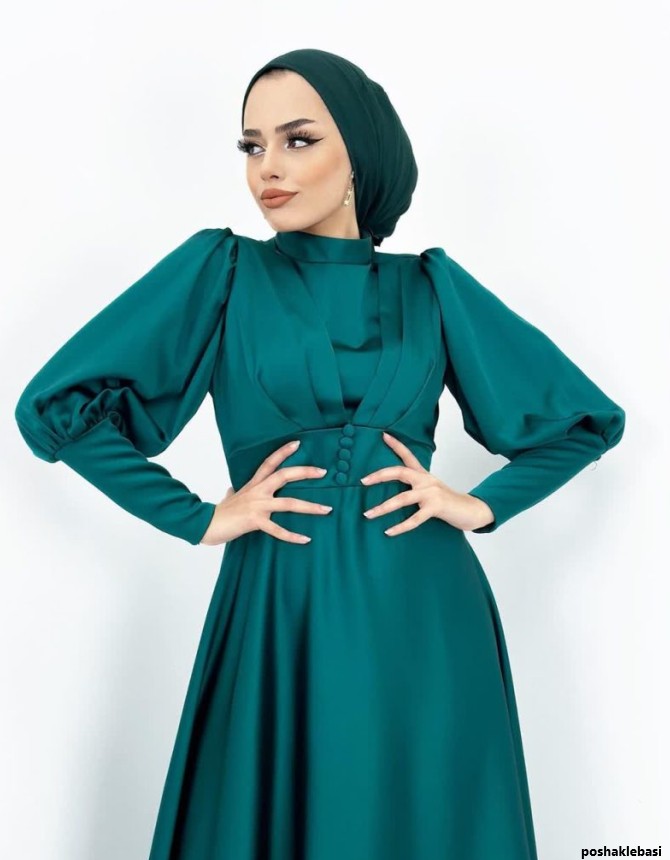 مدل لباس مجلسی رنگ سبز