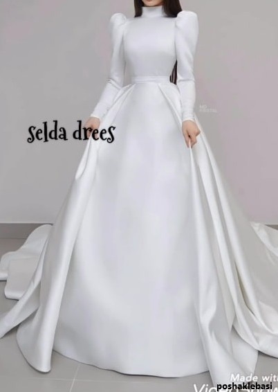 مدل لباس ساتن عروس