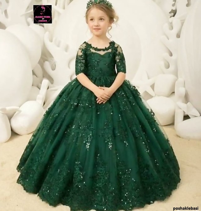 مدل لباس عروسکی رنگ سبز
