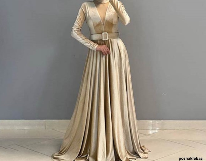 مدل لباس بلند مجلسی کلوش