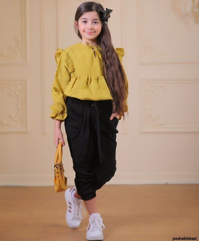 مدل لباس بچه گانه دخترانه با پارچه کبریتی