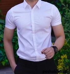 مدل پیراهن سفید اسپرت مردانه