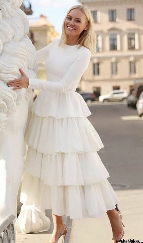 مدل لباس بلند عروسکی مجلسی