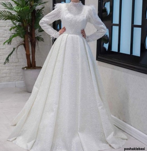 مدل لباس عروس پرنسسی پوشیده
