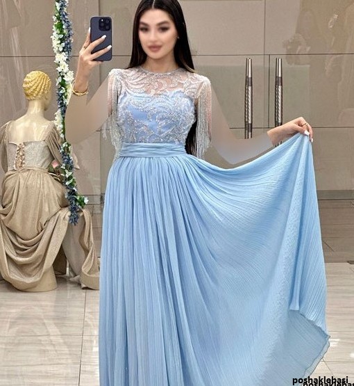 مدل لباس مجلسی بلند دخترانه جدید در اینستاگرام
