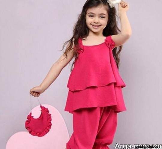مدل لباس چین دار بچگانه
