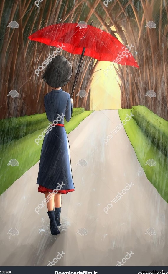 مدل نقاشی باران