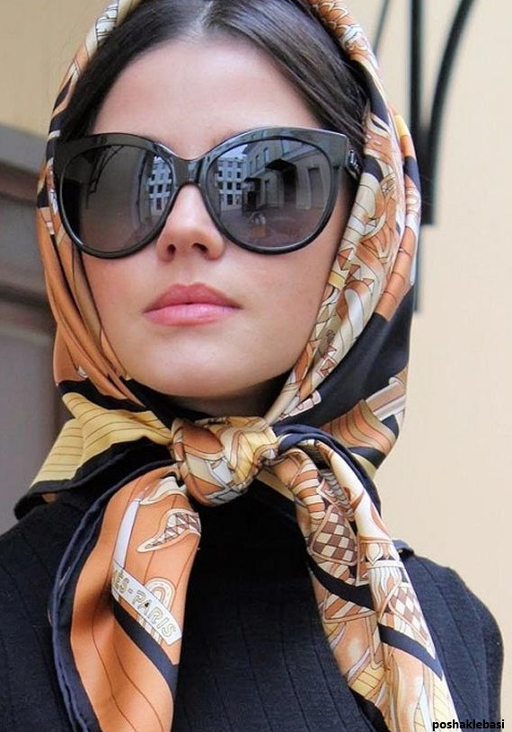 مدل بستن روسری دخترانه ساده