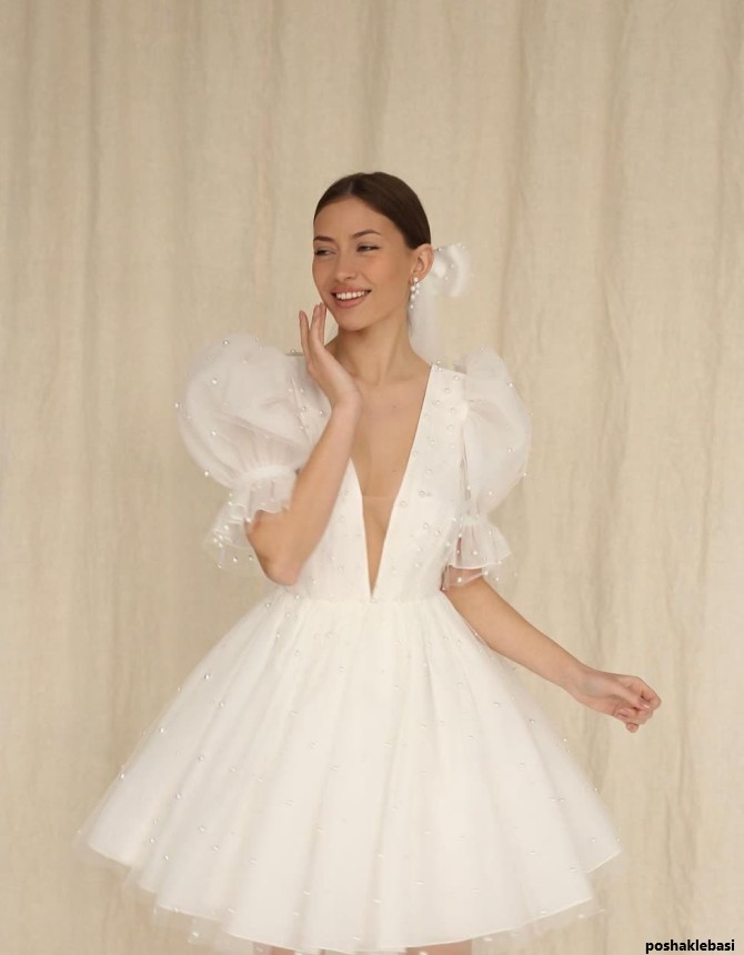 مدل لباس عروس کوتاه جدید