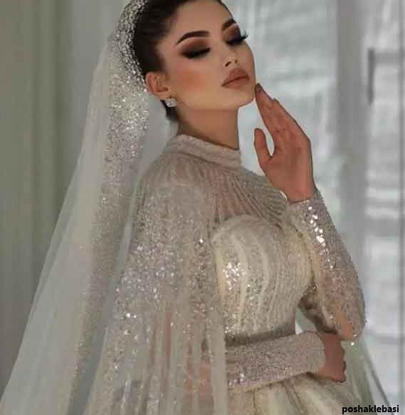مدل لباس عروس پوشیده و شیک