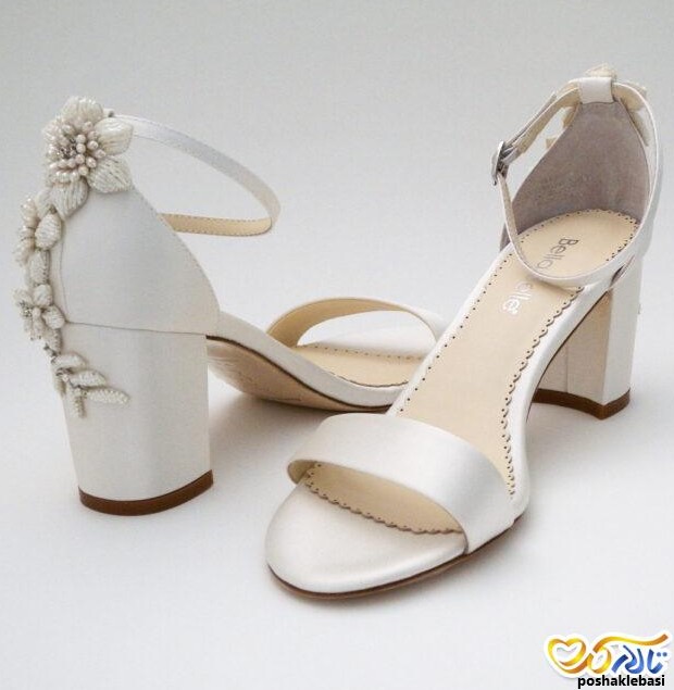 مدل کفش پاشنه کوتاه عروس