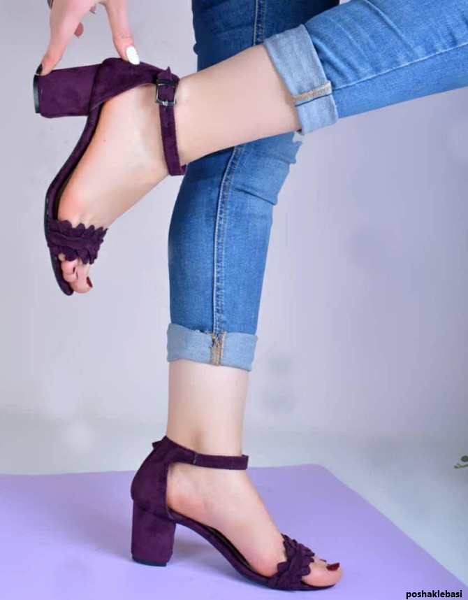 مدل کفش مجلسی دخترانه بنفش