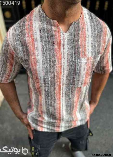 مدل پیراهن مردانه یقه کوبایی