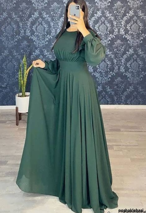 مدل لباس مجلسی با حجاب برای افراد چاق