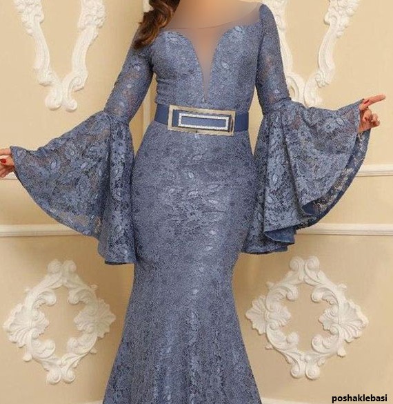 مدل لباس گیپور مجلسی بلند جدید
