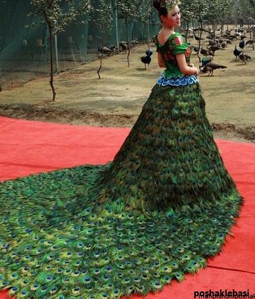 مدل لباس طاووسی زنانه