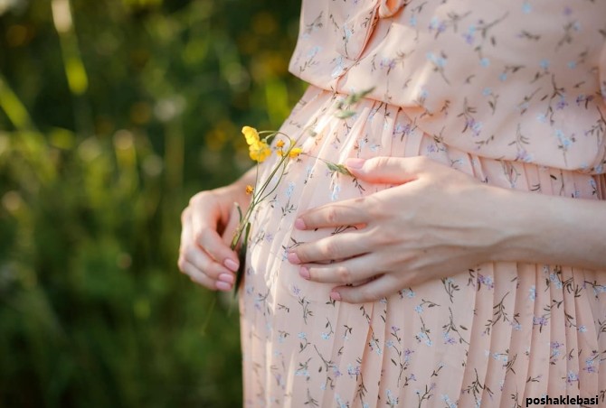 مدل لباس مجلسی بارداری حریر جدید