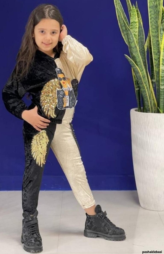 مدل هودی بچه گانه با پارچه آنغوره