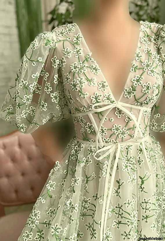 مدل لباس حریر گلدار با ساده